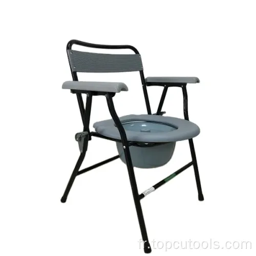 Salle de bain médicale Assistage pliant chaise de toilette Plastique Toilette de commode de la chaise de commode portable Toliet Sage pour les patients